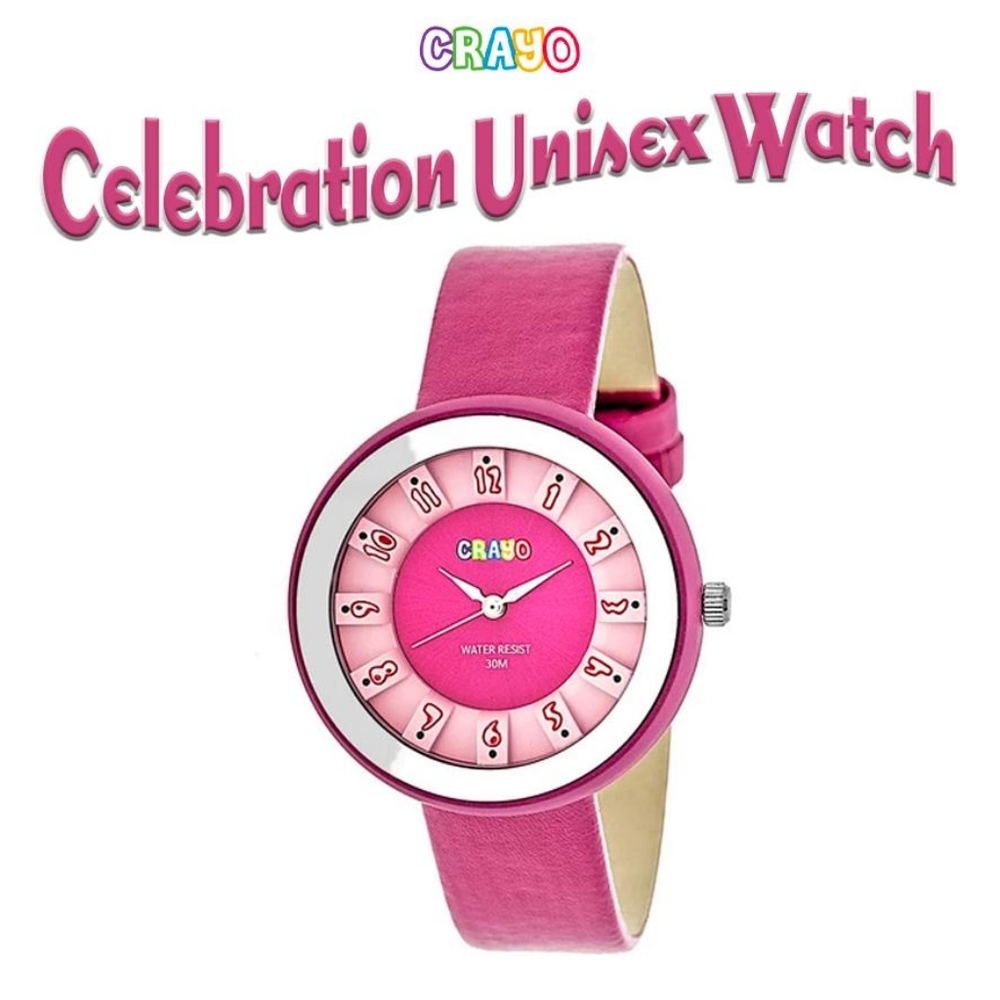 CRAYO Celebration Unisex Pink Watch